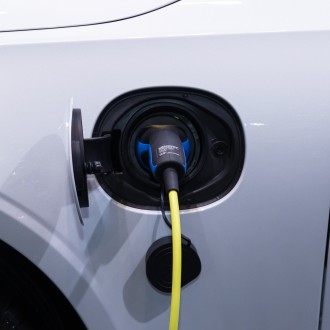 white-car-charging